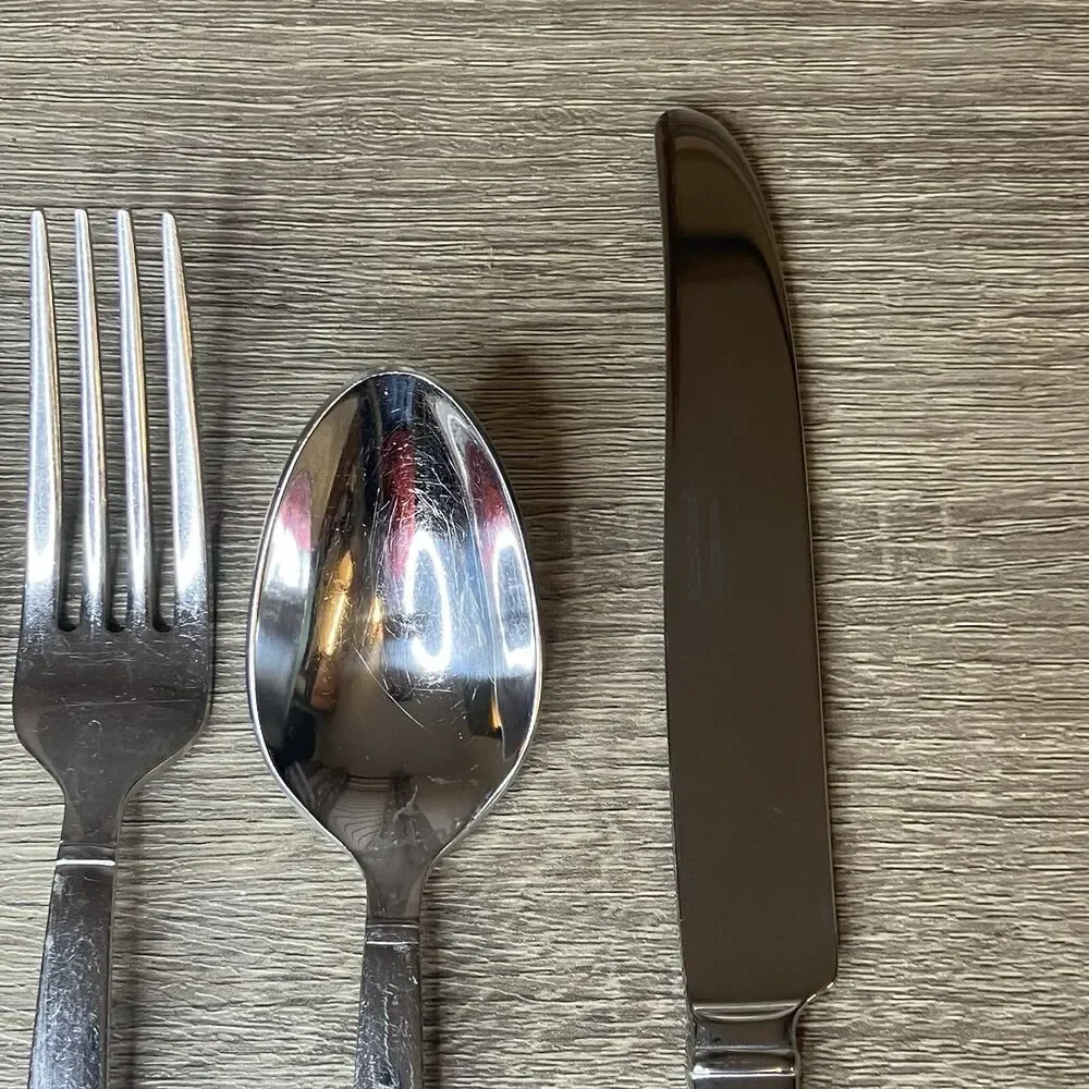 Reed & Barton HARVEST BOUQUET Stainless 4 Piece Service 18/10 Glossy Flatware